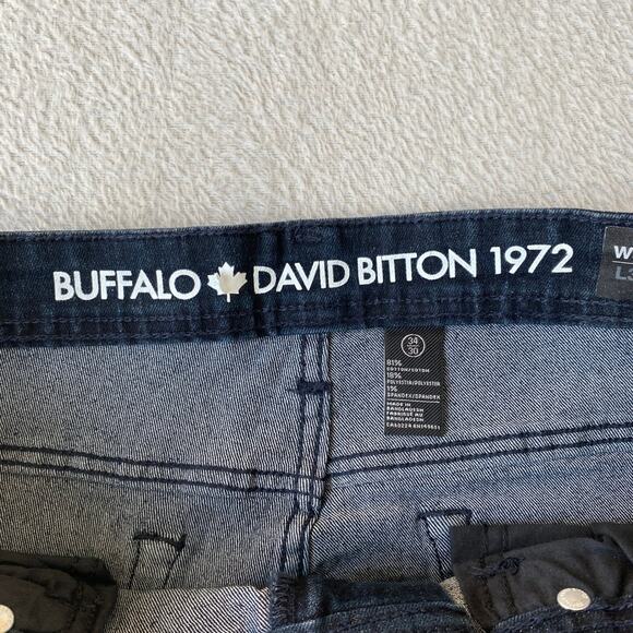 Buffalo David Bitton Max-x Skinny Stretch Jeans Men 34x30 Dark Wash Denim NWT - Picture 4 of 8